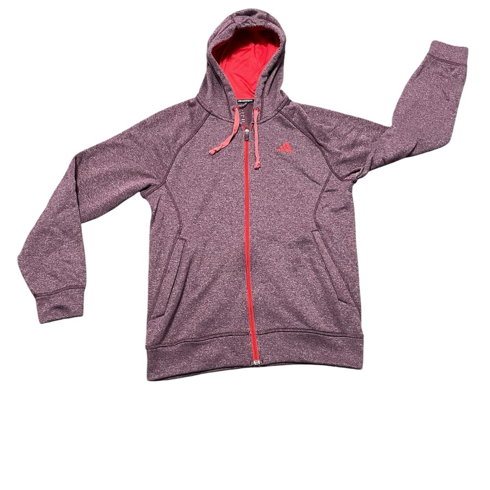 Women’s Adidas Maroon Hoodie with Coral Details